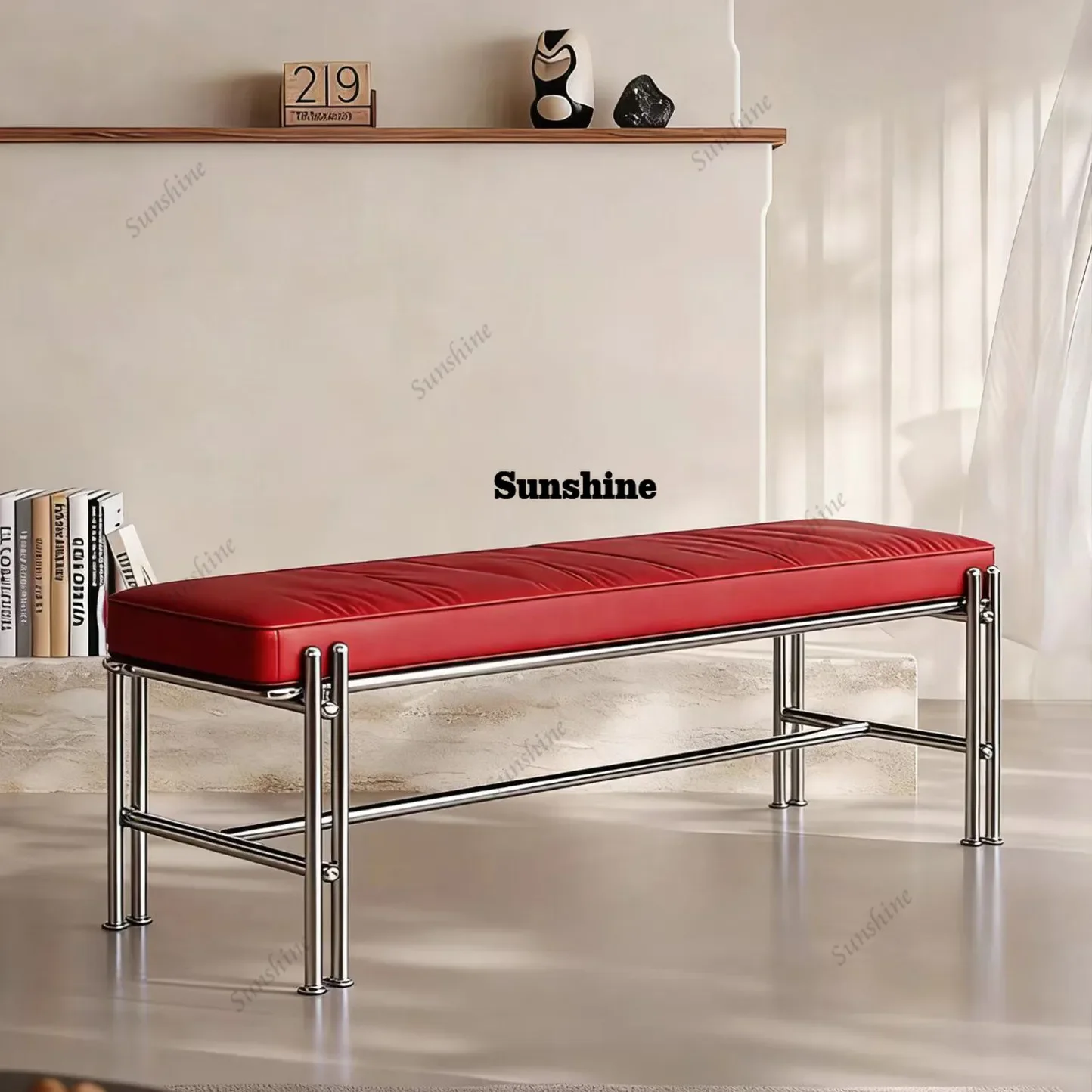 Red Bench Household Dining Table Bench Bauhaus Small Bench FT
Red Bench Household Dining Table Bench Bauhaus Small Bench FT