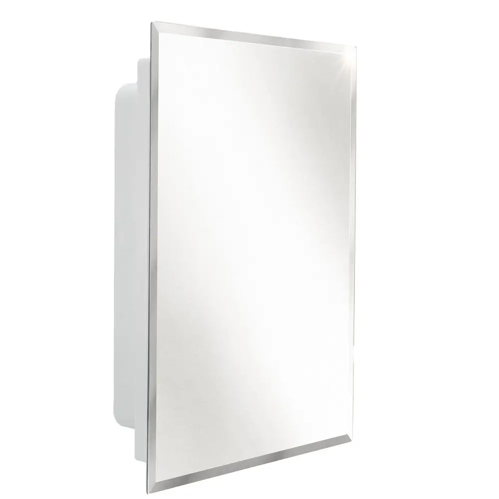 RV Bathroom Medicine Cabinet 16 W x 22 H Two Shelves Frameless Polished Edge Mirror Made in USA White
RV Bathroom Medicine Cabinet 16 W x 22 H Two Shelves Frameless Polished Edge Mirror Made in USA White