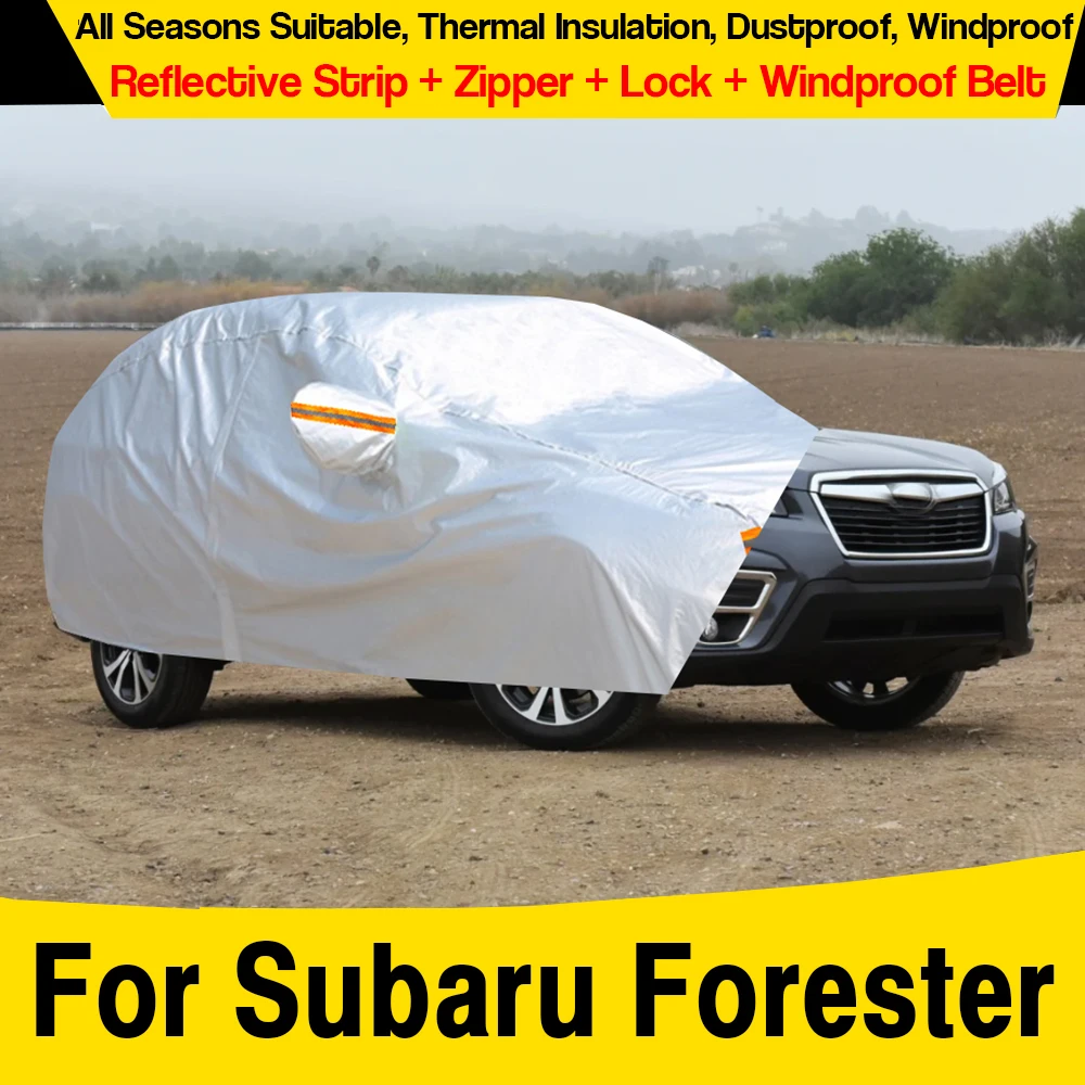 Серебряный чехол для автомобиля для Subaru Forester 1997-2025, наружный внедорожник, защита от УФ-лучей, дождя, снега, пыли, защитный чехол
Серебряный чехол для автомобиля для Subaru Forester 1997-2025, наружный внедорожник, защита от УФ-лучей, дождя, снега, пыли, защитный чехол