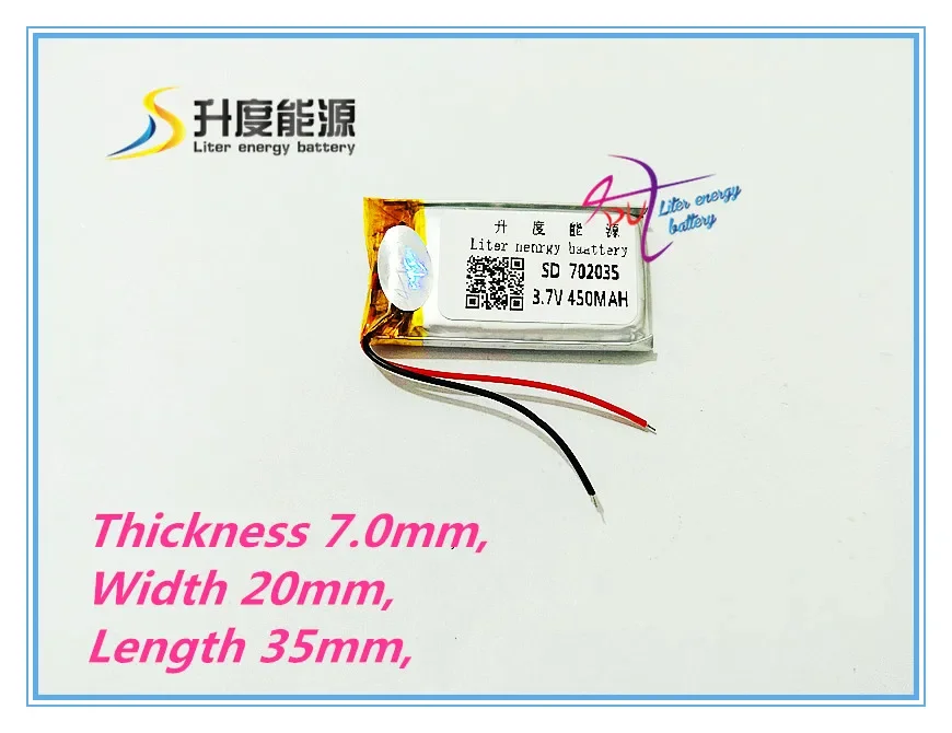 Size 702035 3.7V 450mah Lithium polymer Battery with Protection Board For MP4 GSP Digital Products Free Shipping
Size 702035 3.7V 450mah Lithium polymer Battery with Protection Board For MP4 GSP Digital Products Free Shipping