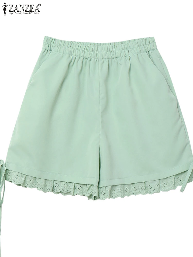 ZANZEA Women Summer Loose Shorts 2025 Fashion Patchwork Lace Shorts Elastic High Waist Solid Color Casual Pants Pockets Shorts
ZANZEA Women Summer Loose Shorts 2025 Fashion Patchwork Lace Shorts Elastic High Waist Solid Color Casual Pants Pockets Shorts
