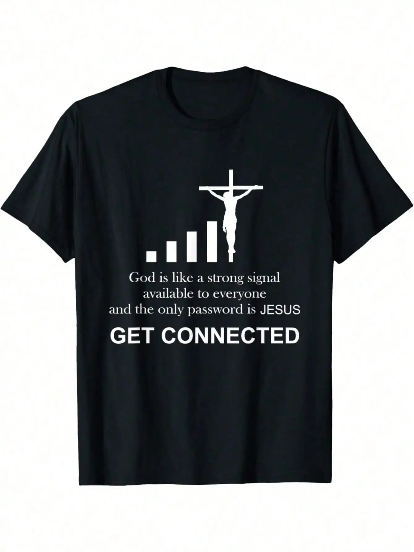 Get Connected Cross Graphic T-Shirt - Funny Catholic Priest Gift, Men's Casual Cotton Tee with Inspirational Message 
Get Connected Cross Graphic T-Shirt - Funny Catholic Priest Gift, Men's Casual Cotton Tee with Inspirational Message