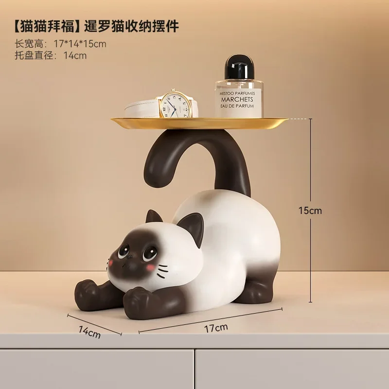 Desktop ornament creative luxury Siamese cat key storage entrance shoe cabinet decoration new home gift
Desktop ornament creative luxury Siamese cat key storage entrance shoe cabinet decoration new home gift