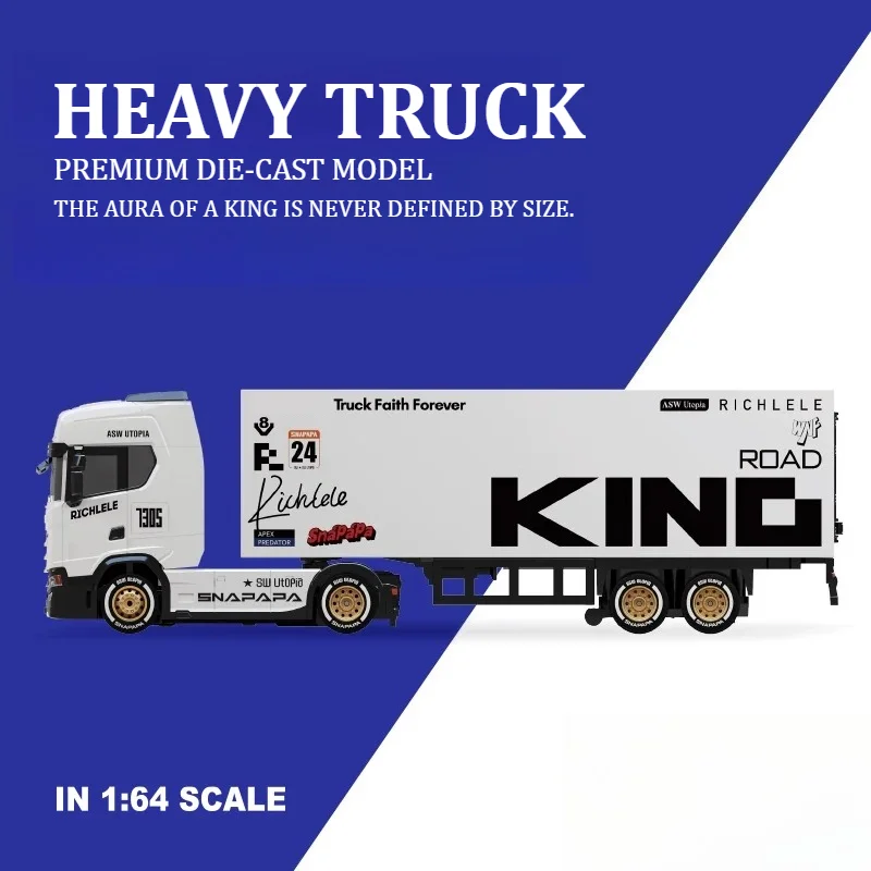 1/64 Euro Style RC Container Truck, Alloy Remote Control Heavy Cargo Car, Diecast Drift Transport Trailer Toy Gift for Boys
1/64 Euro Style RC Container Truck, Alloy Remote Control Heavy Cargo Car, Diecast Drift Transport Trailer Toy Gift for Boys