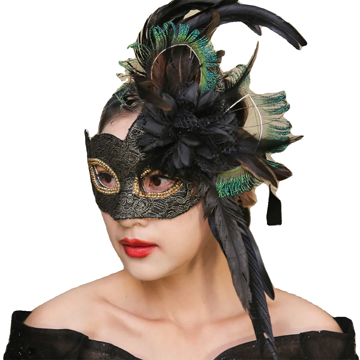 Flower Feather Venetian Mask Lace Masquerade Half-face Mask Cosplay Party Accessories
Flower Feather Venetian Mask Lace Masquerade Half-face Mask Cosplay Party Accessories