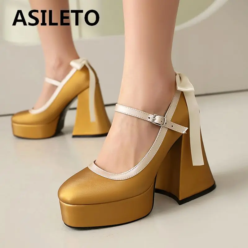ASILETO Brand Female Pumps Round Toe Chunky Heels 12cm Mary Janes Shoes Platform Mixed Color Buckle Strap Plus Size 41 42 43
ASILETO Brand Female Pumps Round Toe Chunky Heels 12cm Mary Janes Shoes Platform Mixed Color Buckle Strap Plus Size 41 42 43