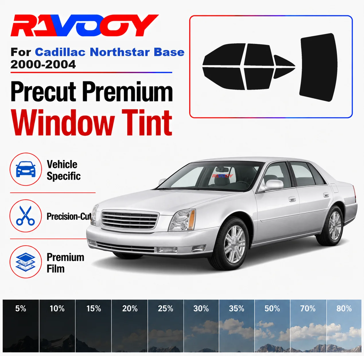 Premium Precut Window Tint Kit Front Rear Windows For Cadillac Northstar Base 2000-2004 Complete Set Car Solar Nano Ceramic Film
Premium Precut Window Tint Kit Front Rear Windows For Cadillac Northstar Base 2000-2004 Complete Set Car Solar Nano Ceramic Film
