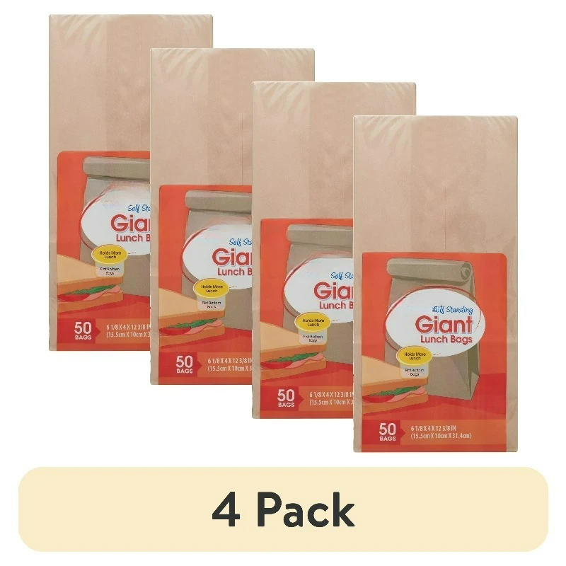 Self Standing Giant Lunch Bags, 50 Count
Self Standing Giant Lunch Bags, 50 Count