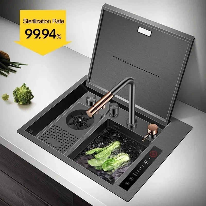 Furniture NanometerStainless Steel Intelligent Purifying Kitchen Sink Hidden Cup Rinser Sink Ultrasonic Smart Purifying Sinks
Furniture NanometerStainless Steel Intelligent Purifying Kitchen Sink Hidden Cup Rinser Sink Ultrasonic Smart Purifying Sinks