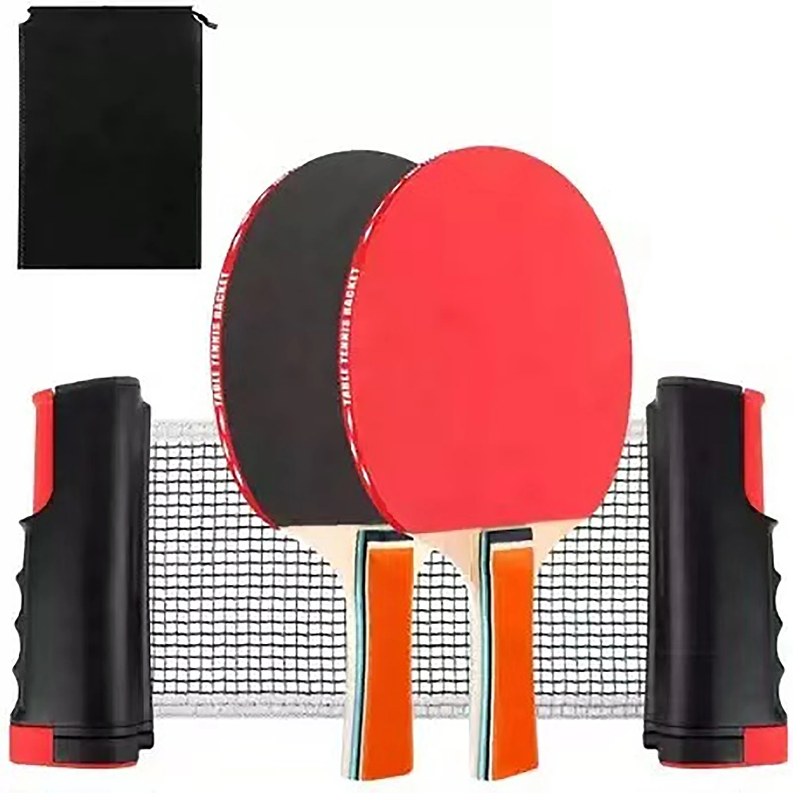 Table Tennis Net Ping Pong Rack Retractable with Ping-Pong Racket Universal