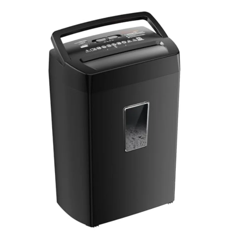 Home office shredder for paper, credit cards, mail, staples; heavy duty cross cut; 12-sheet capacity; 5.5 gal bin; transparent
Home office shredder for paper, credit cards, mail, staples; heavy duty cross cut; 12-sheet capacity; 5.5 gal bin; transparent