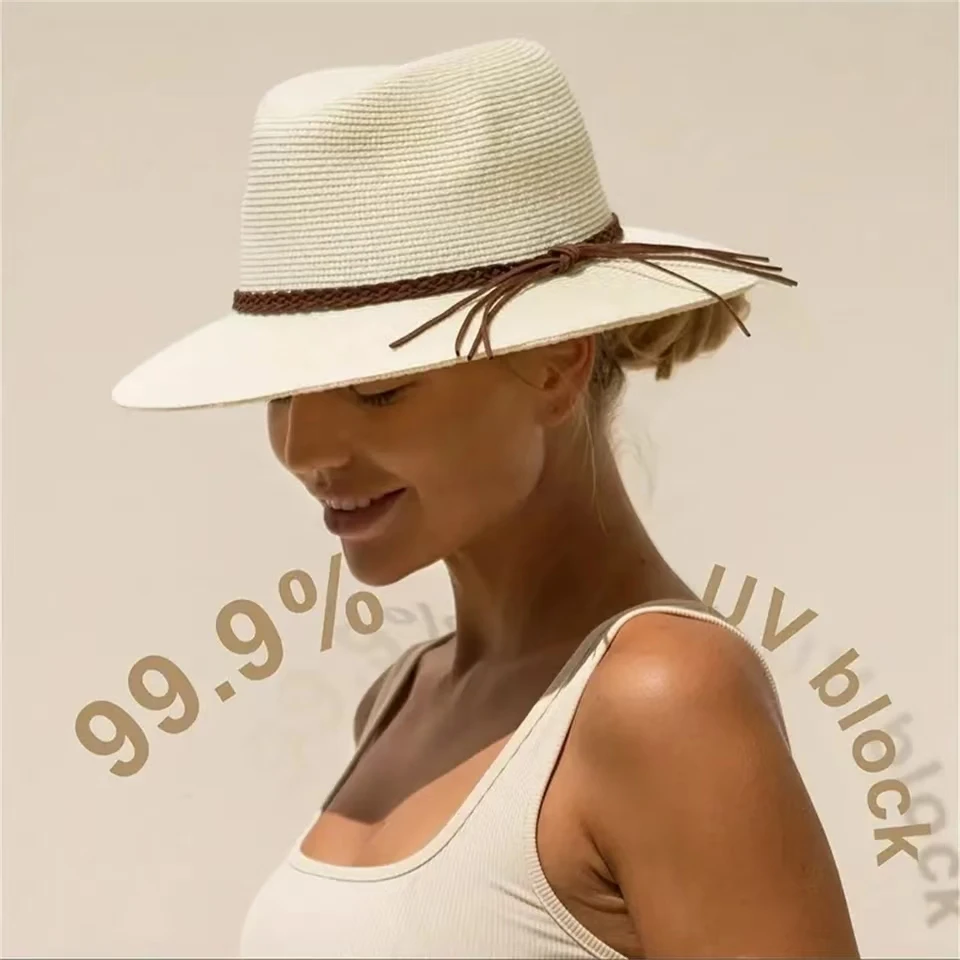 Classic Panama Cap Braided Belt Decor Straw Sun HatSimple Unisex Travel Beach Hats For women
Classic Panama Cap Braided Belt Decor Straw Sun HatSimple Unisex Travel Beach Hats For women