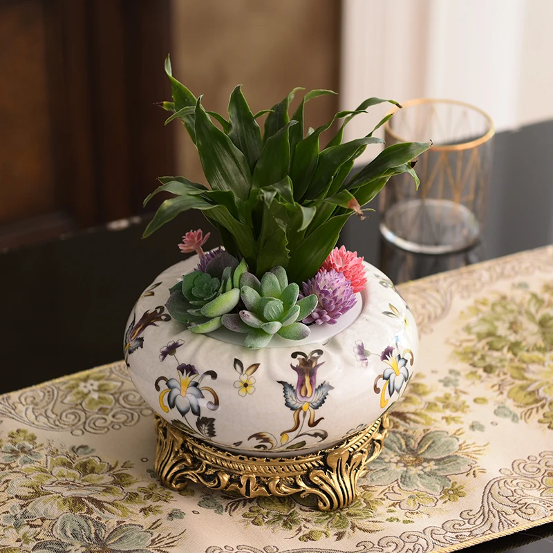 European flowerpot Ceramic flowerpot Living room Retro high-end indoor fleshy rectangular pot Green pineapple hydroponics flower
European flowerpot Ceramic flowerpot Living room Retro high-end indoor fleshy rectangular pot Green pineapple hydroponics flower