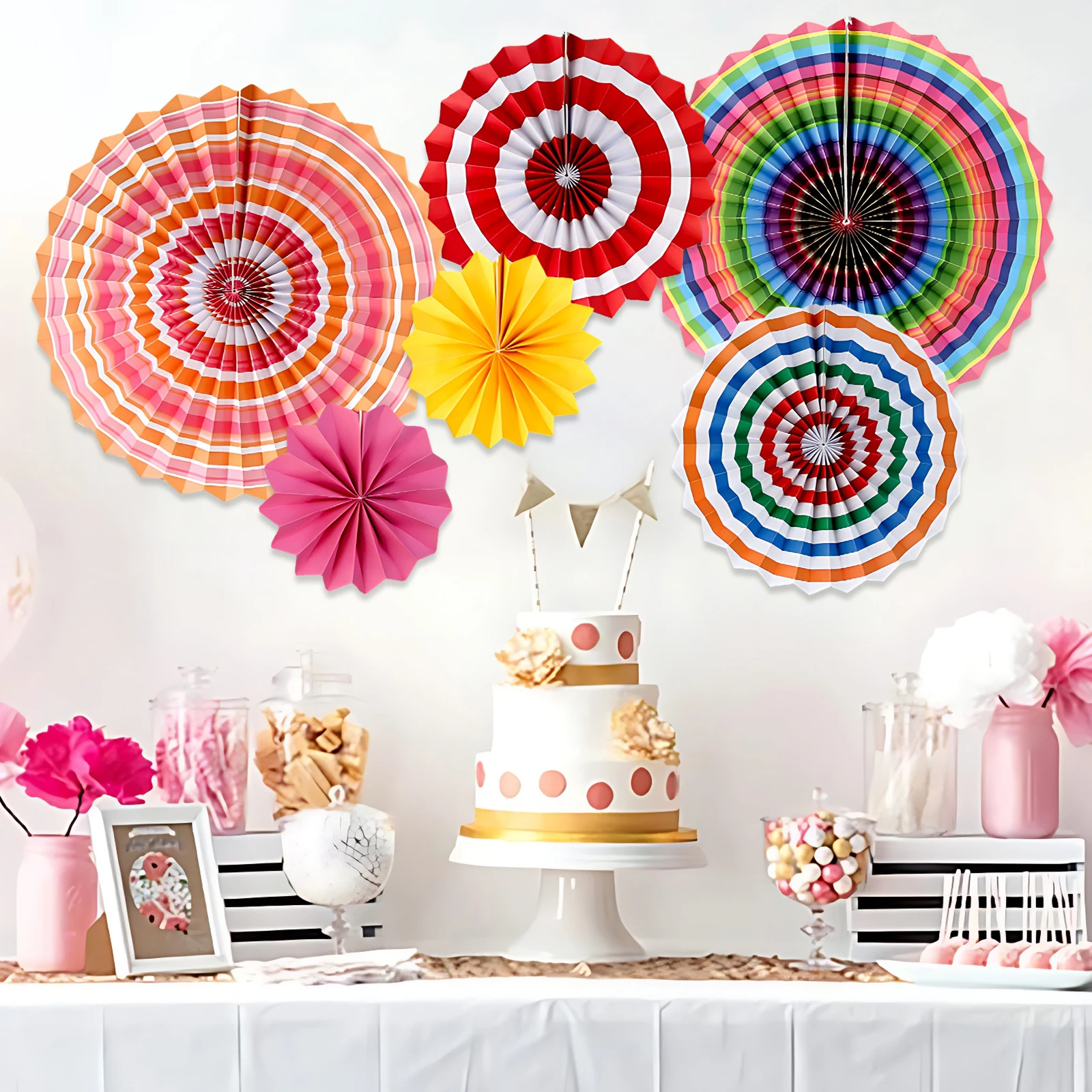 6Pcs Chinese Style Red DIY Wedding Fan Flower Hanging Paper Crafts Bedroom Living Room Wall Decor Origami Fan DIY Party Supplies
6Pcs Chinese Style Red DIY Wedding Fan Flower Hanging Paper Crafts Bedroom Living Room Wall Decor Origami Fan DIY Party Supplies