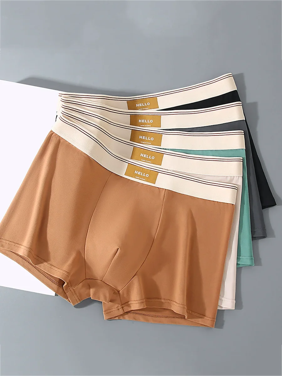 Мужские трусы-боксеры из 5 предметов из полиэстера — нижнее белье в полоску с поясом «HELLO»
Мужские трусы-боксеры из 5 предметов из полиэстера — нижнее белье в полоску с поясом «HELLO»