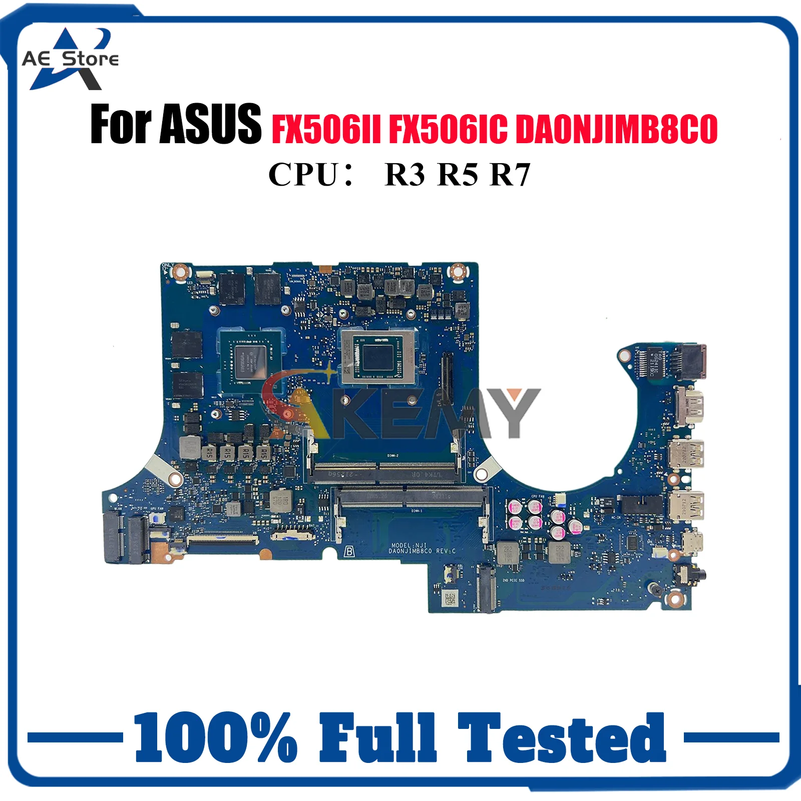 DA0NJIMB8C0 Laptop Motherboard For ASUS TUF Gaming FX506IC FA506I FX506II FX506iH Notebook Mainboard With R3 R5 R7 CPU tests OK
DA0NJIMB8C0 Laptop Motherboard For ASUS TUF Gaming FX506IC FA506I FX506II FX506iH Notebook Mainboard With R3 R5 R7 CPU tests OK