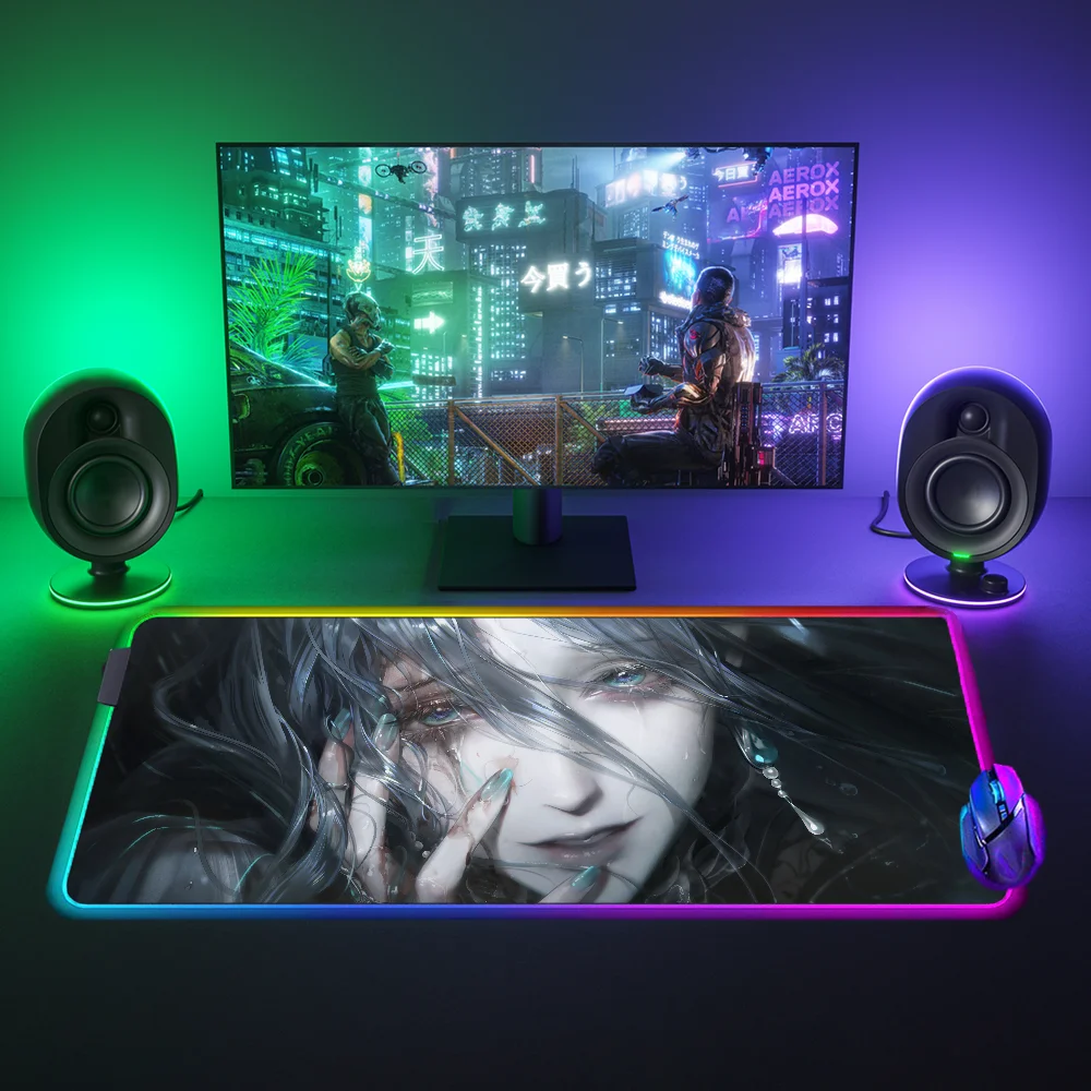 RGB Extended Pad LED Mouse Pad Large Backlit Deskmat Anime Girl Pc Accessories Gaming Mouse Mat Mousepad Gamer Mats Mause Pads
RGB Extended Pad LED Mouse Pad Large Backlit Deskmat Anime Girl Pc Accessories Gaming Mouse Mat Mousepad Gamer Mats Mause Pads