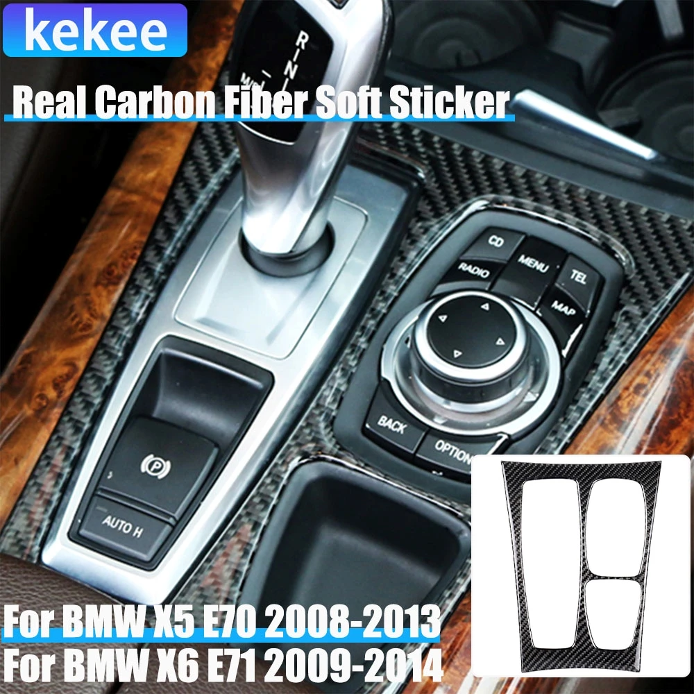 Real Carbon Fiber Car Accessories Gear Shift Panel Decorative Trim Cover Soft Sticker For BMW X5 E70 2008-2013 X6 E71 2009-2014
Real Carbon Fiber Car Accessories Gear Shift Panel Decorative Trim Cover Soft Sticker For BMW X5 E70 2008-2013 X6 E71 2009-2014