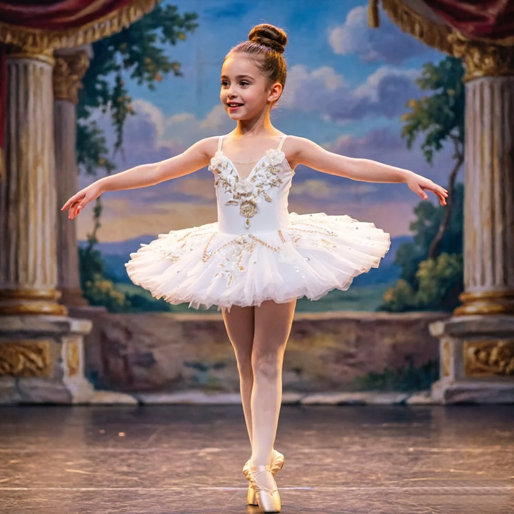 Girls' Elegant Ballet Tutu Dress 3D Flower Cute Leotard & Skirt Stage Costume for Kids Dance Performance Recital & Competition
Girls' Elegant Ballet Tutu Dress 3D Flower Cute Leotard & Skirt Stage Costume for Kids Dance Performance Recital & Competition