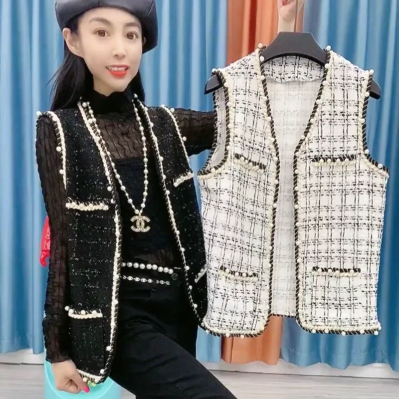 Tassel Single Breasted V-Neck Tweed Waistcoat Women Spring Summer New Vest Jacket Female Vests Fashion Chic Q358
Tassel Single Breasted V-Neck Tweed Waistcoat Women Spring Summer New Vest Jacket Female Vests Fashion Chic Q358