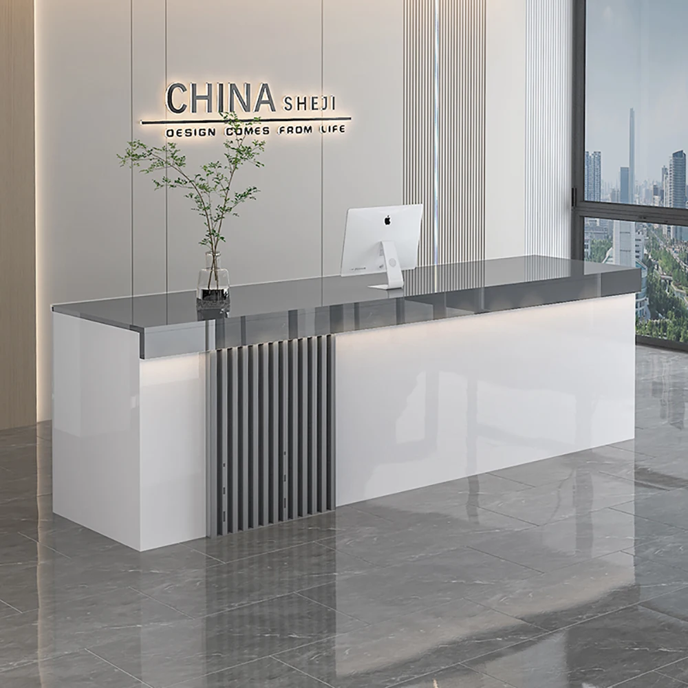 Luxury Wide Bar Counter Cabinet Trendy Beauty Simple European Reception Desks Elegant Quality Mostrador Commercial Furniture
Luxury Wide Bar Counter Cabinet Trendy Beauty Simple European Reception Desks Elegant Quality Mostrador Commercial Furniture