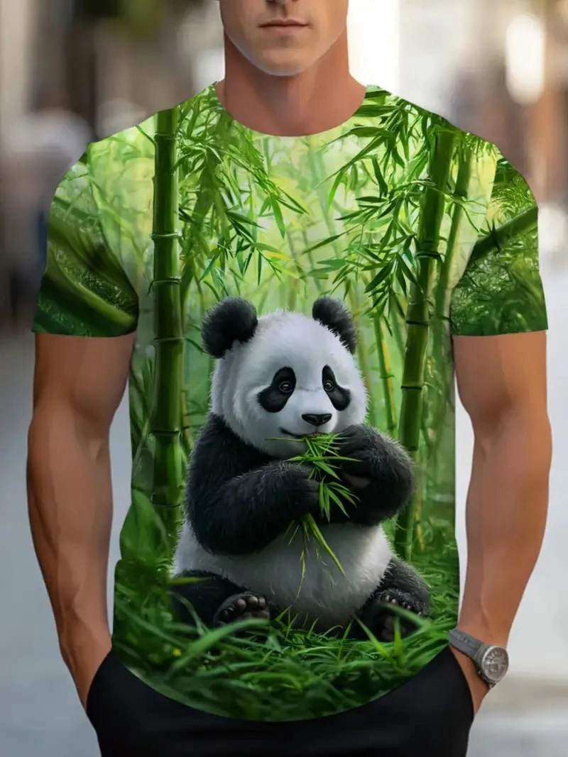 Men's T-shirt Plus Size 3D Bamboo Forest Panda Print Casual Loose and Fashionable Short Sleeved T-shirt,comfortable and Breathab
Men's T-shirt Plus Size 3D Bamboo Forest Panda Print Casual Loose and Fashionable Short Sleeved T-shirt,comfortable and Breathab
