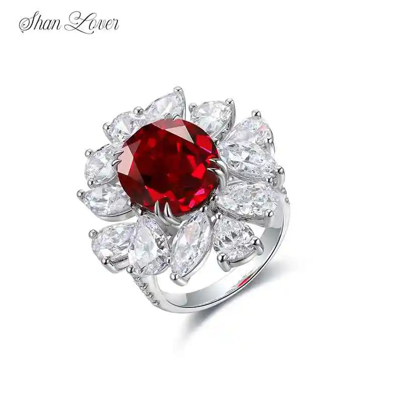 ShanLover Brand Luxury Brand Designer 925 Sterling Silver Pigeon Blood Red Gem Ring Laboratory Regenerated Breeding Jewelry
ShanLover Brand Luxury Brand Designer 925 Sterling Silver Pigeon Blood Red Gem Ring Laboratory Regenerated Breeding Jewelry