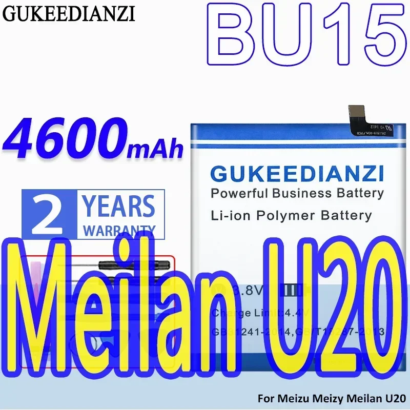 High Capacity GUKEEDIANZI Battery BU15 4600mAh For Meizu Meizy Meilan U20 Portable batteries
High Capacity GUKEEDIANZI Battery BU15 4600mAh For Meizu Meizy Meilan U20 Portable batteries