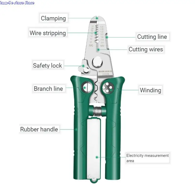 D0UA Professional Electrician Tool With Circuit Detectors Wire Stripping Crimping Functions
D0UA Professional Electrician Tool With Circuit Detectors Wire Stripping Crimping Functions