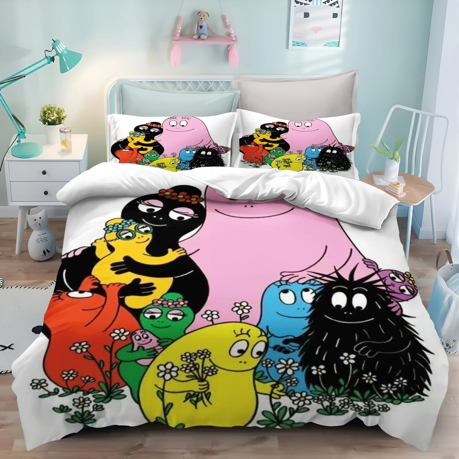 Duvet Cover Cartoon 2/3-Piece Set Barbapapa Children Cute Polyester Soft Breathable Comforter Animation Bedding
Duvet Cover Cartoon 2/3-Piece Set Barbapapa Children Cute Polyester Soft Breathable Comforter Animation Bedding