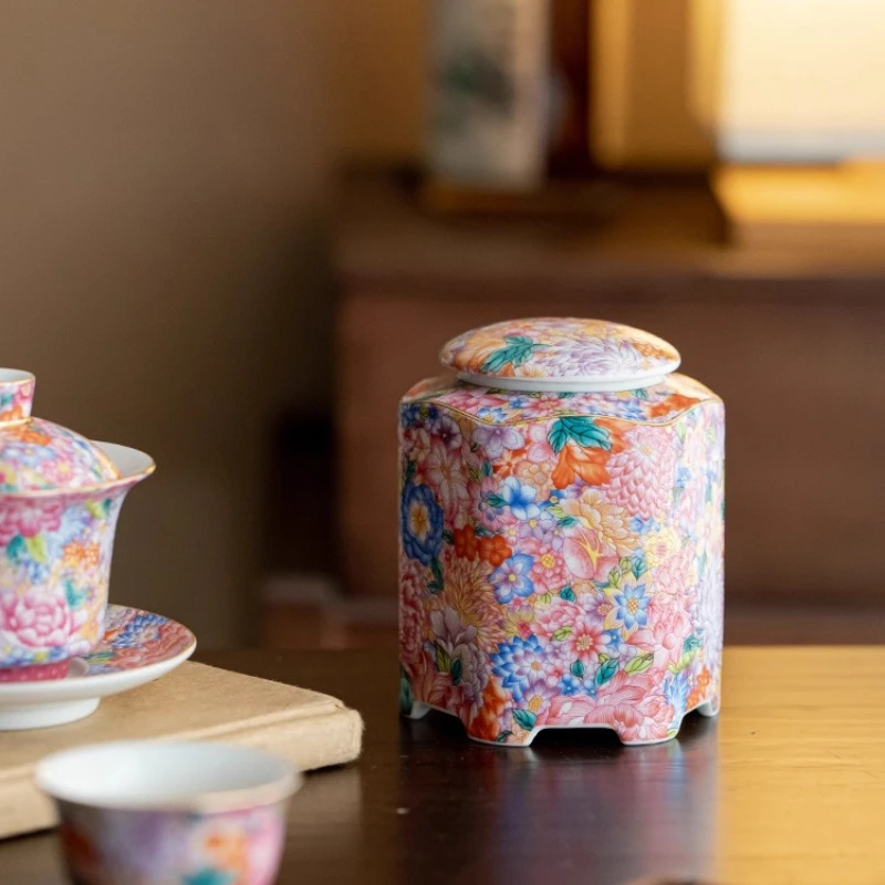 490ml Ceramic Tea Sealed Jar Household High-end Black Tea Pu'er Tea Can Moisture Proof Can Coffee Bean Storage Tank
490ml Ceramic Tea Sealed Jar Household High-end Black Tea Pu'er Tea Can Moisture Proof Can Coffee Bean Storage Tank