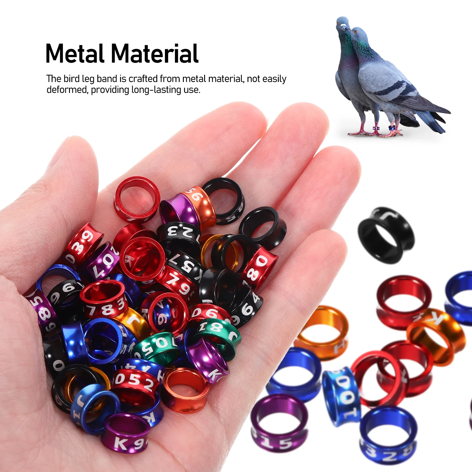 50 Pcs Closed Bird Bands Metal Bright Colors Easy Identification Chicken Leg Rings Pigeon Supplies Number Rings For Parrots
50 Pcs Closed Bird Bands Metal Bright Colors Easy Identification Chicken Leg Rings Pigeon Supplies Number Rings For Parrots