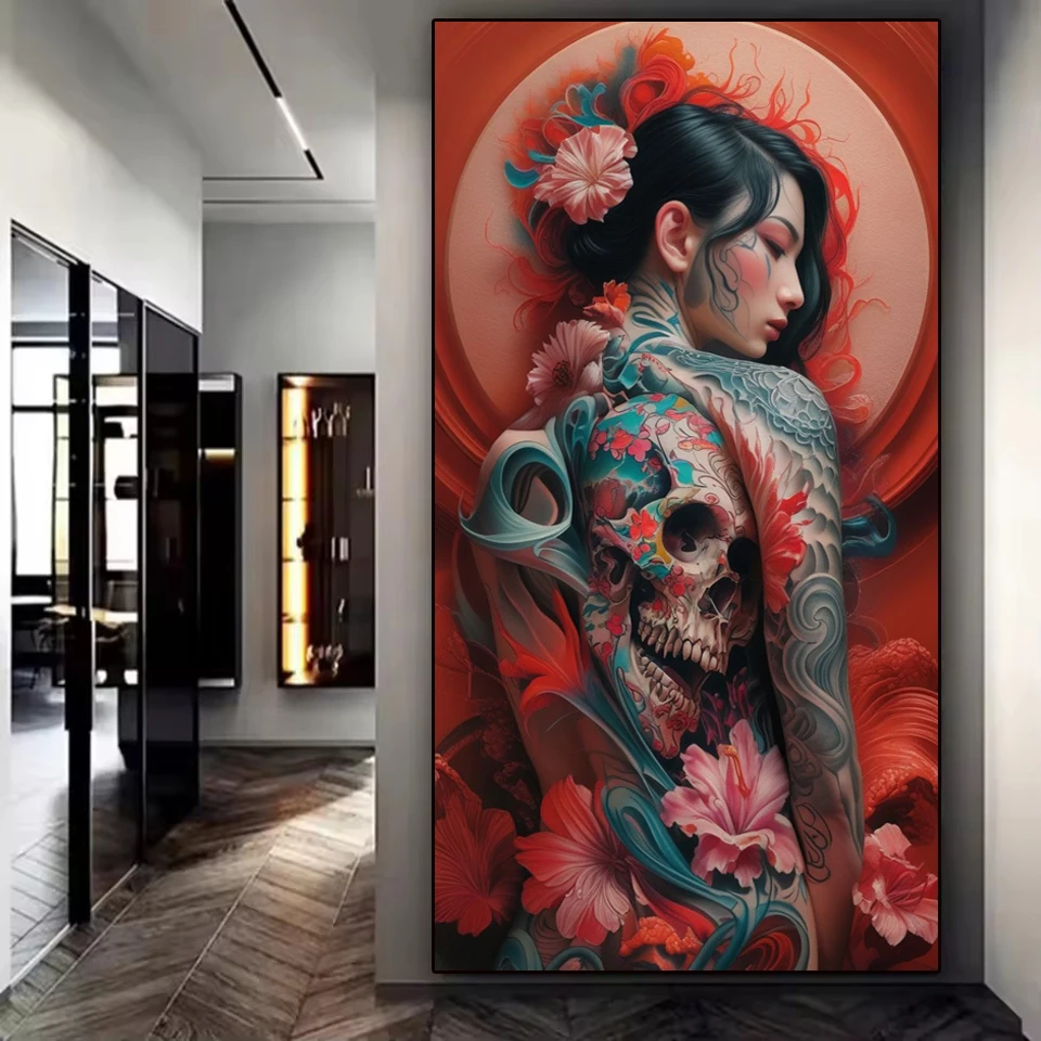 5D Full Drill Diamond Painting Japanese Tattoo Girl Skull, DIY Diamond Embroidery Cross Stitch Kits, Diamond Art for Home Decor
5D Full Drill Diamond Painting Japanese Tattoo Girl Skull, DIY Diamond Embroidery Cross Stitch Kits, Diamond Art for Home Decor