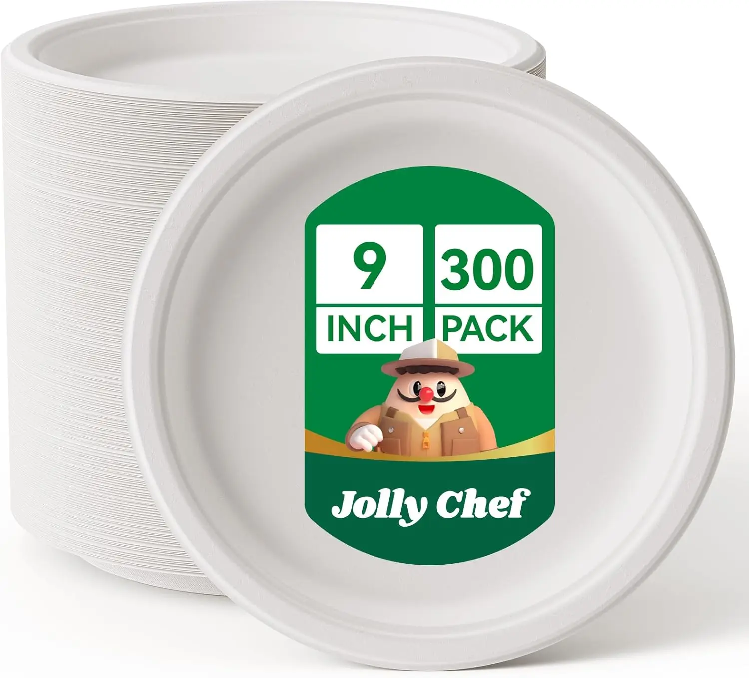 Compostable Heavy Duty Plates 9 Inch 300 Pack Disposable Natural Paper Plates for Party Dinner
Compostable Heavy Duty Plates 9 Inch 300 Pack Disposable Natural Paper Plates for Party Dinner