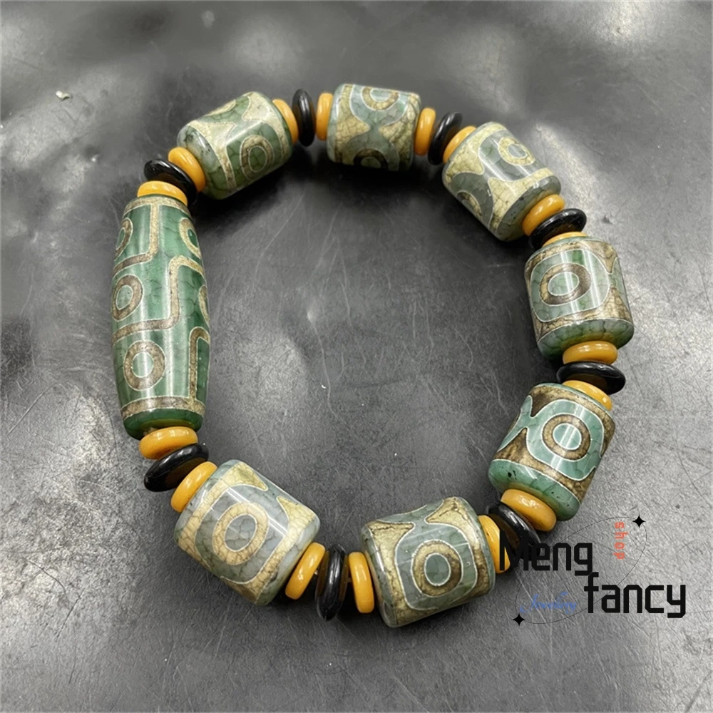 Natural Agate Retro Nine-eyed Celestial Pearl Multi-color Buddhist Bead Bracelet National style Couple Popular Fashion Jewelry
Natural Agate Retro Nine-eyed Celestial Pearl Multi-color Buddhist Bead Bracelet National style Couple Popular Fashion Jewelry