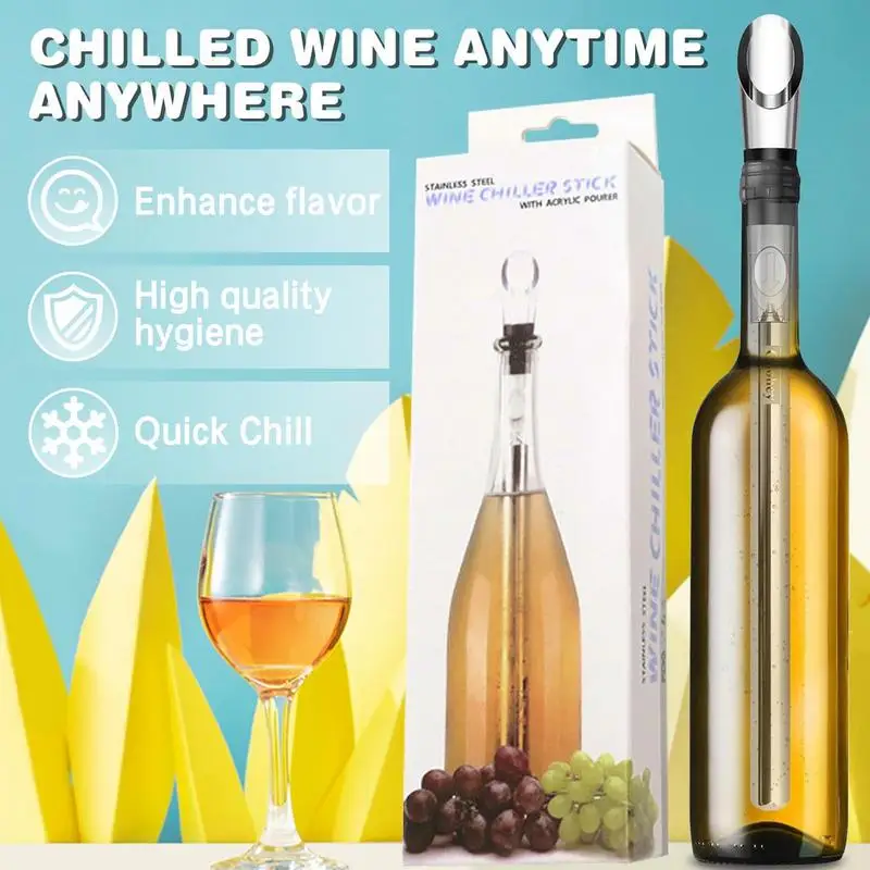 Wine Chiller Red Wine Cooling Stick Stainless Steel Wine Chiller With Wine Stopper And Wine Pourer Rapid Wine Chiller Rod For
Wine Chiller Red Wine Cooling Stick Stainless Steel Wine Chiller With Wine Stopper And Wine Pourer Rapid Wine Chiller Rod For