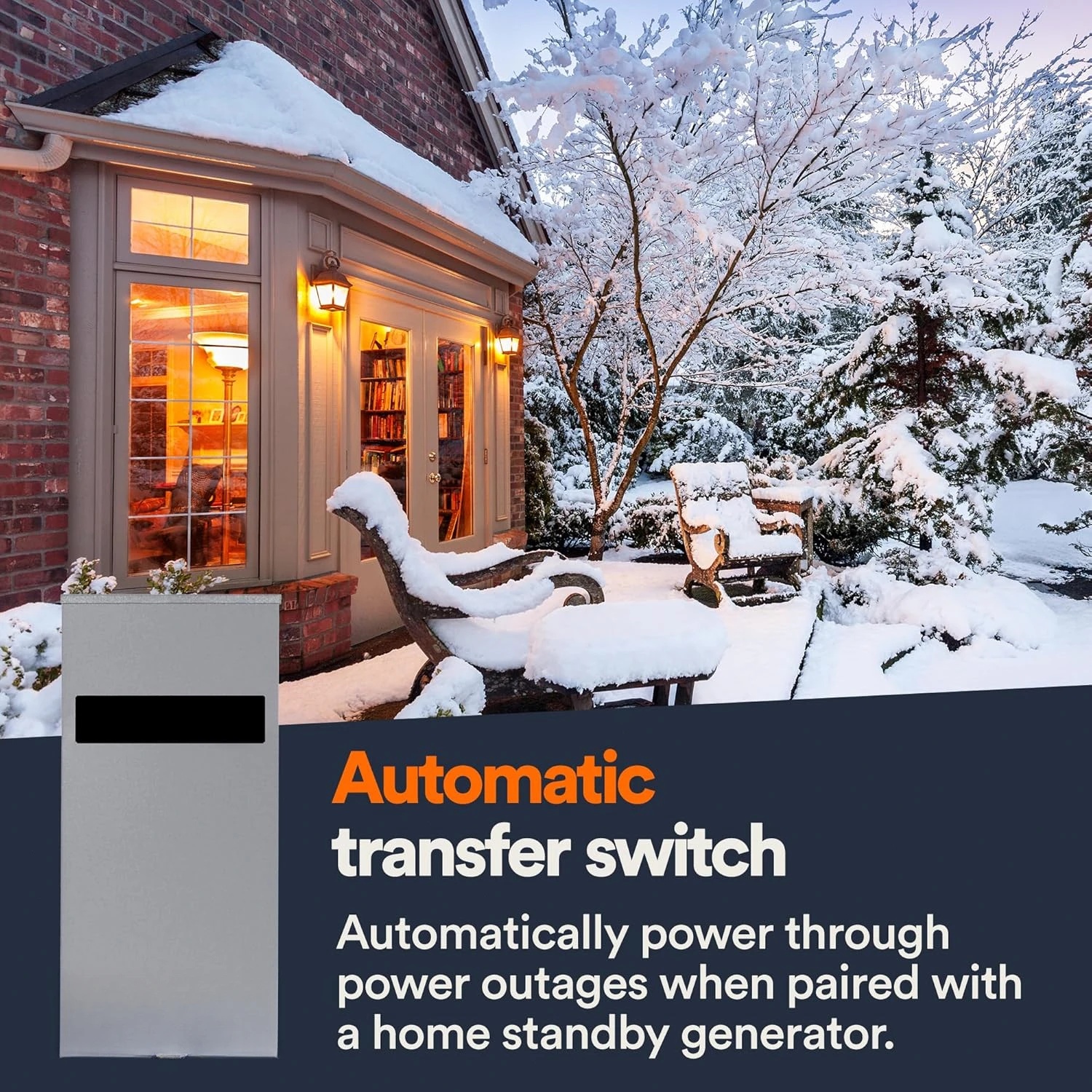 Single Phase Generator Automatic Transfer Switch - Service Entrance Rated - NEMA 3R Outdoor Rated Aluminum Enclosure - Power
Single Phase Generator Automatic Transfer Switch - Service Entrance Rated - NEMA 3R Outdoor Rated Aluminum Enclosure - Power