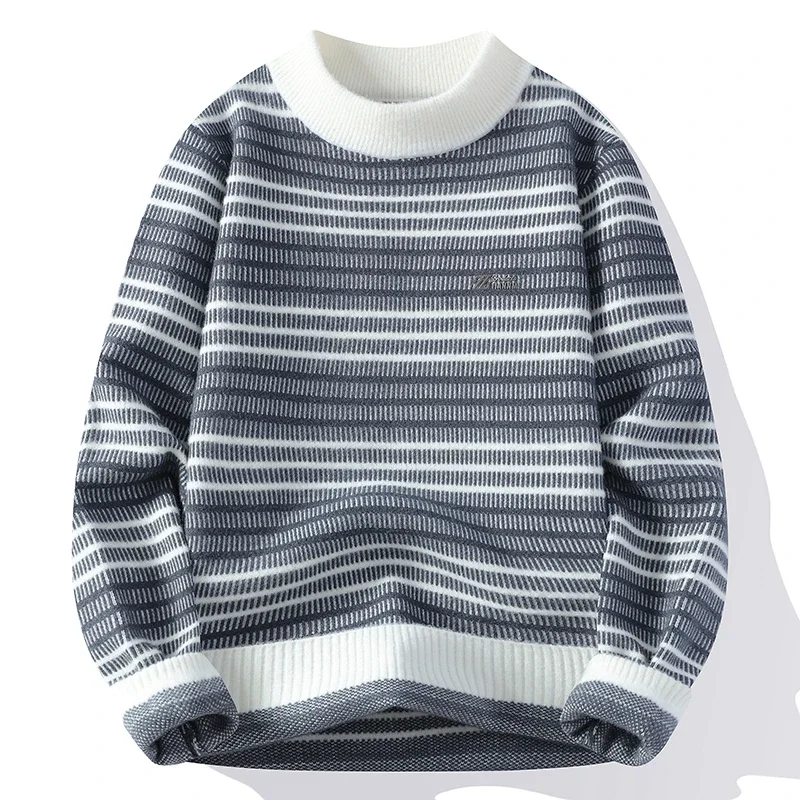 Новый тонкий полосатый модный повседневный вязаный свитер, мужской пуловер 2025 года, теплый повседневный модный осенне-зимний элегантный топ для поездок на работу
Новый тонкий полосатый модный повседневный вязаный свитер, мужской пуловер 2025 года, теплый повседневный модный осенне-зимний элегантный топ для поездок на работу