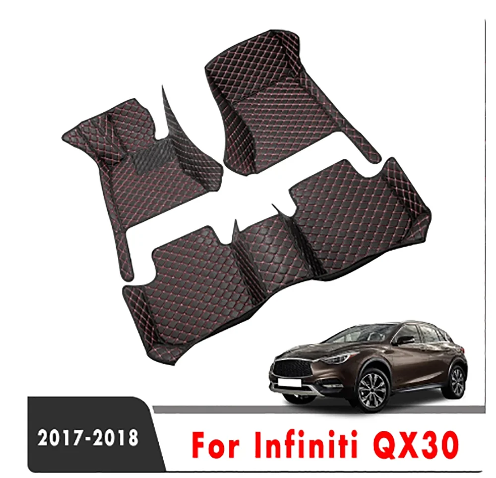 Пользовательские для Infiniti QX30 2017 2018, водонепроницаемые аксессуары для интерьера, подушечки для ног, коврики, автозапчасти, педали, ковер, кожа, автомобильные коврики
Пользовательские для Infiniti QX30 2017 2018, водонепроницаемые аксессуары для интерьера, подушечки для ног, коврики, автозапчасти, педали, ковер, кожа, автомобильные коврики