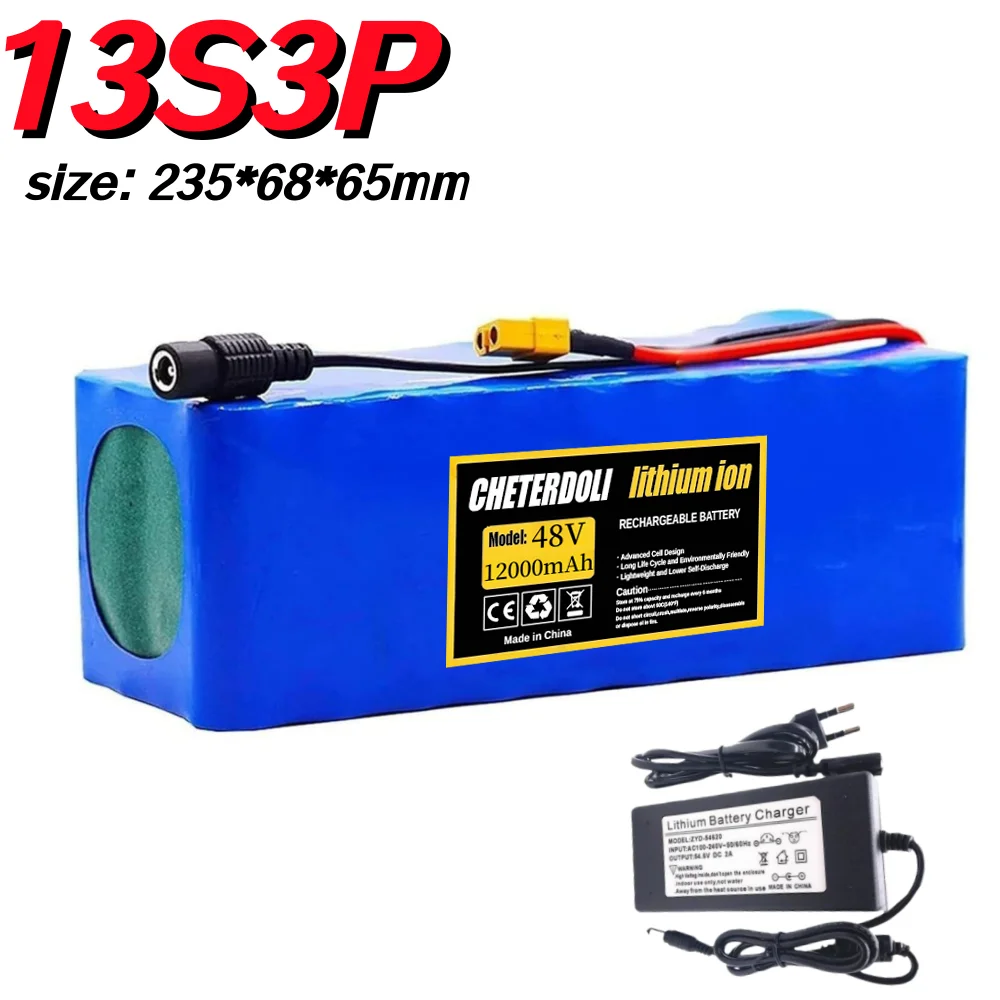 NEW 13S3P 48V 12Ah Battery 18650 Lithium Ion Battery for auxiliary electric commuting, Electric Commuting Scooter battery pack.
NEW 13S3P 48V 12Ah Battery 18650 Lithium Ion Battery for auxiliary electric commuting, Electric Commuting Scooter battery pack.