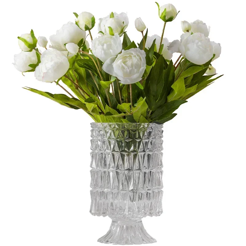 Nordic transparent glass vase, high foot hydroponic planter, dry flower arrangement, creative living room, coffee table,
Nordic transparent glass vase, high foot hydroponic planter, dry flower arrangement, creative living room, coffee table,