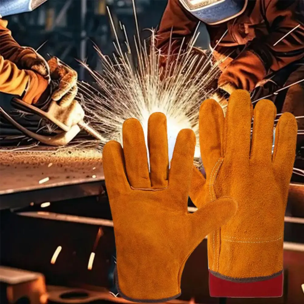 Welding Protective Gloves Double-layer Yellow Safety Gloves Protection Welding Labor Wear-resistant Cowhide N2Y3
Welding Protective Gloves Double-layer Yellow Safety Gloves Protection Welding Labor Wear-resistant Cowhide N2Y3