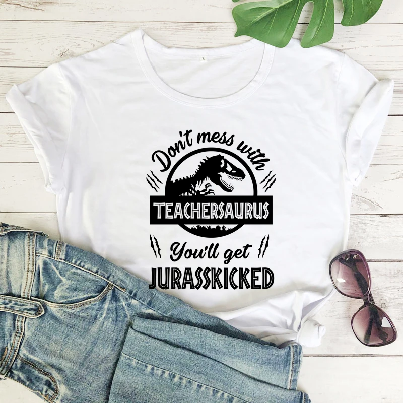 don't mess with teachersaurus tshirt funny women short sleeve graphic teacher tee shirt
don't mess with teachersaurus tshirt funny women short sleeve graphic teacher tee shirt