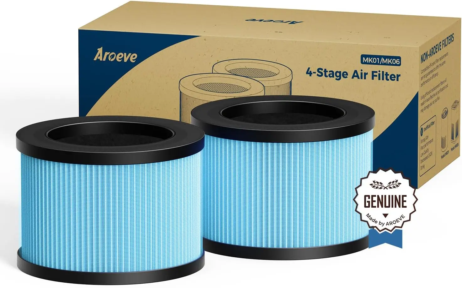 4-in-1 Air Filter Replacement for Smoke, Pollen, Dander, Hair, Smell - Standard Version (2 Pack)
4-in-1 Air Filter Replacement for Smoke, Pollen, Dander, Hair, Smell - Standard Version (2 Pack)