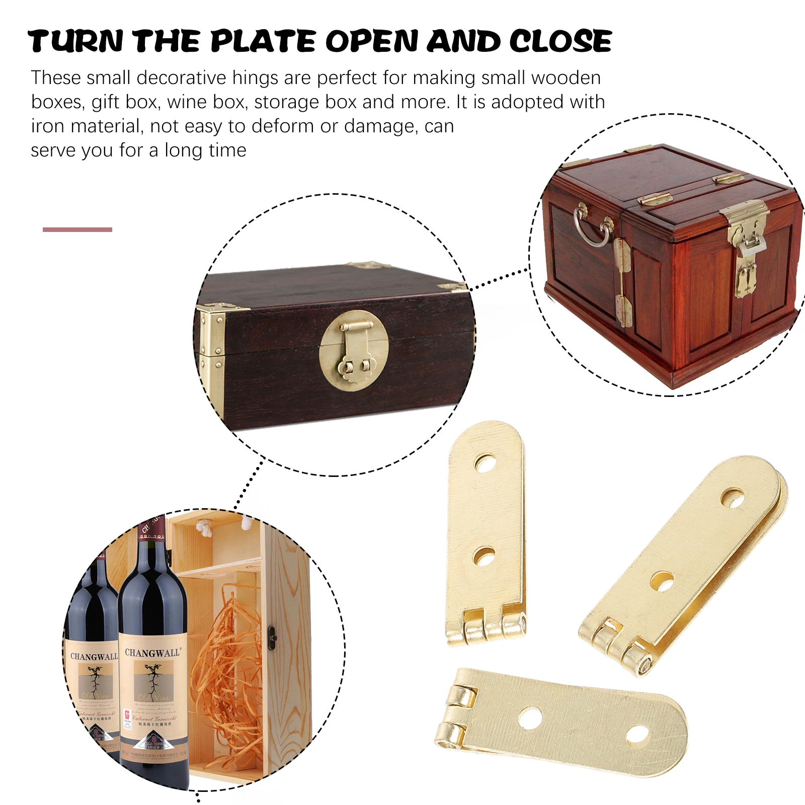 40pcs Jewelry Box Hinges Wooden Decorative Chest Kitchen Cabinet High Hardness Easy Open Close Classic Color Chic
40pcs Jewelry Box Hinges Wooden Decorative Chest Kitchen Cabinet High Hardness Easy Open Close Classic Color Chic