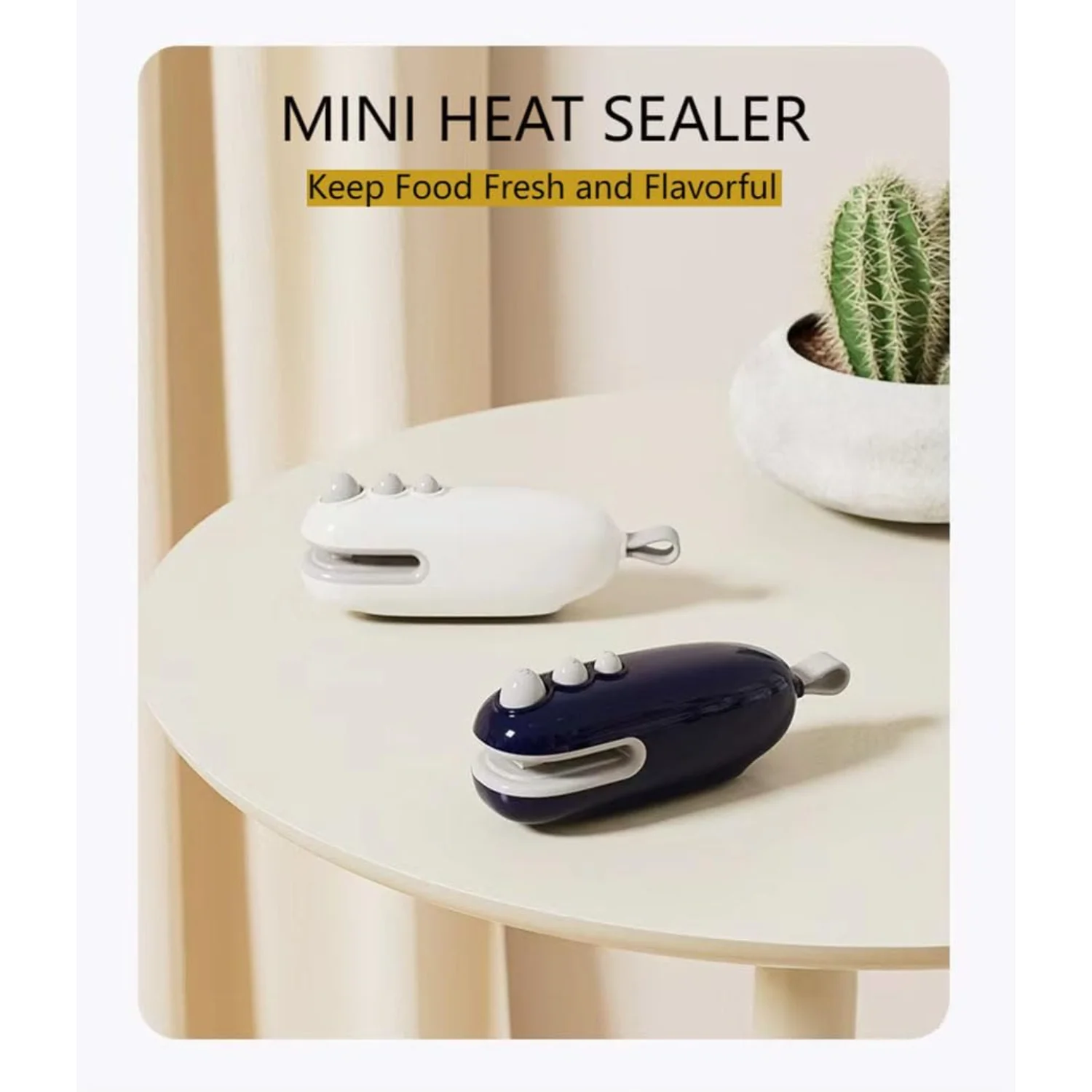 Mini Bag Sealer, 2 in 1 Sealing & Cutting, Type-C Portable Rechargeable Sealing Machine for Chip Bags, Plastic Bags (Blue)
Mini Bag Sealer, 2 in 1 Sealing & Cutting, Type-C Portable Rechargeable Sealing Machine for Chip Bags, Plastic Bags (Blue)