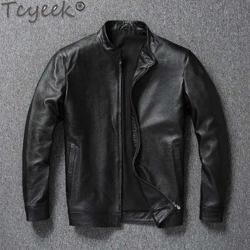 Куртка Tcyeek мужская из натуральной телячьей кожи, шикарная мотоциклетная куртка из хлопка, повседневная мягкая кожаная верхняя одежда, весна-осень
Куртка Tcyeek мужская из натуральной телячьей кожи, шикарная мотоциклетная куртка из хлопка, повседневная мягкая кожаная верхняя одежда, весна-осень