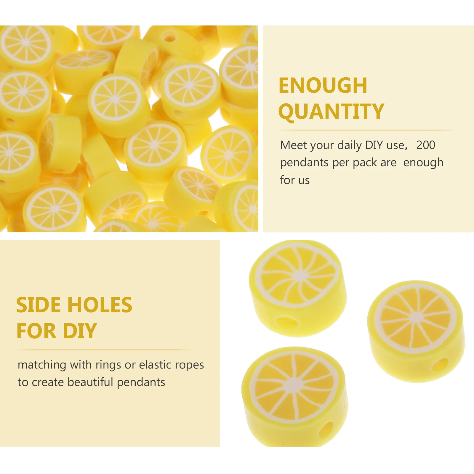 200 Pcs Decorative Bead Lemon Beading Ingredients Novelty Beads Polymer Clay Child
200 Pcs Decorative Bead Lemon Beading Ingredients Novelty Beads Polymer Clay Child