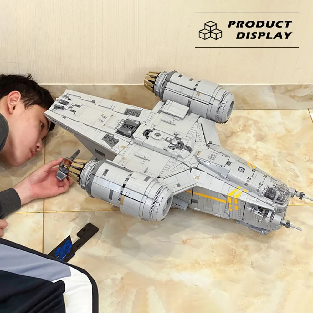 Строительные блоки Planet Wars The Razor Crest, модель 6187 шт., кирпичи, совместимые с 75331, украшение для стола, сборка, игрушка в подарок для ребенка
Строительные блоки Planet Wars The Razor Crest, модель 6187 шт., кирпичи, совместимые с 75331, украшение для стола, сборка, игрушка в подарок для ребенка