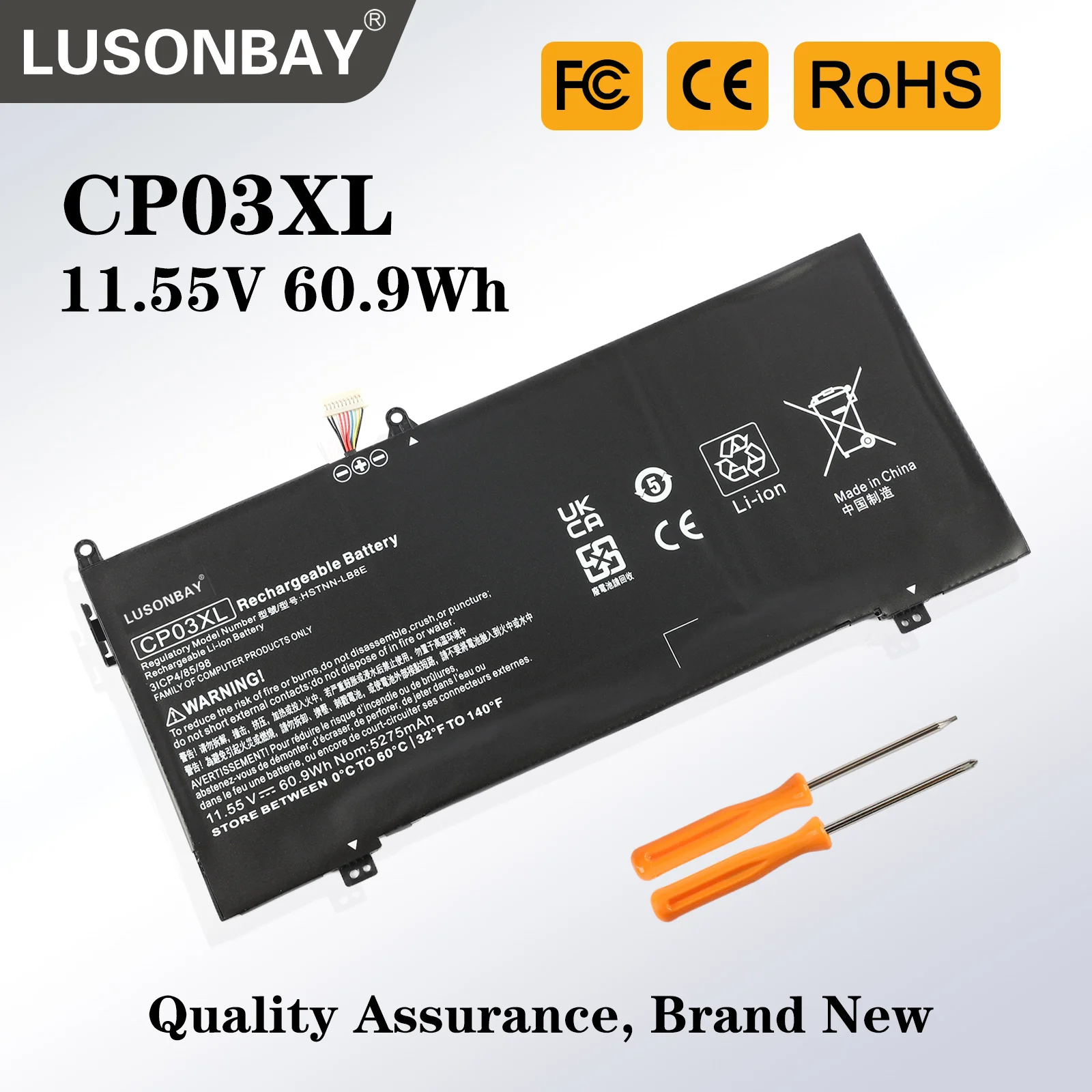 CP03XL Battery For HP Spectre x360 13-ae049ng 13-ae040ng 13-ae052nr 929066-421 929072-855 HSTNN-LB8E 11.55V 5275mAh
CP03XL Battery For HP Spectre x360 13-ae049ng 13-ae040ng 13-ae052nr 929066-421 929072-855 HSTNN-LB8E 11.55V 5275mAh